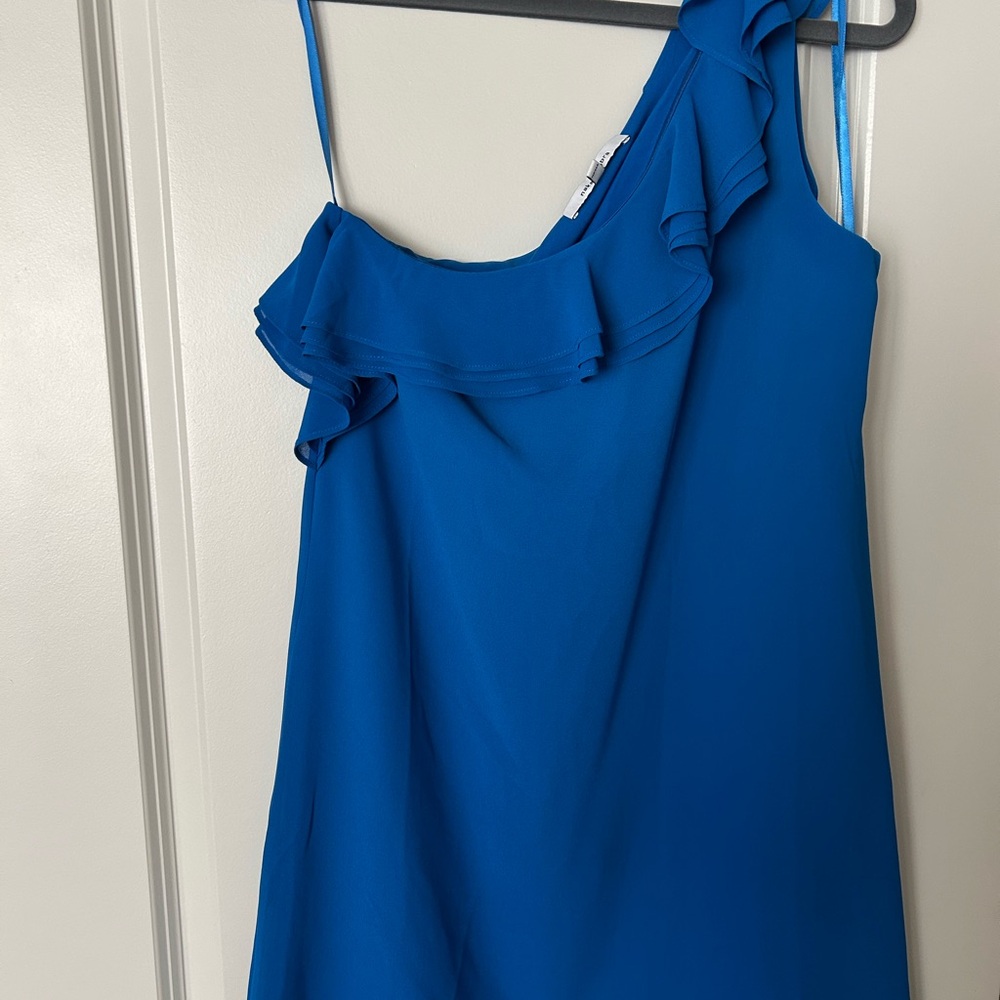 Naked Zebra Vibrant Blue Asymmetrical Dress